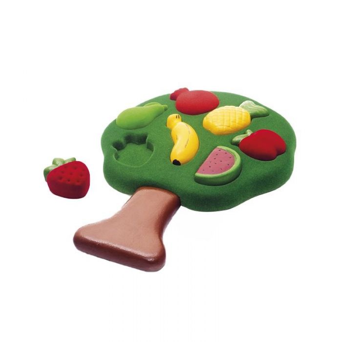 Jucarie sortator forme 3D din cauciuc natural Fructele, Rubbabu KDGRU20155