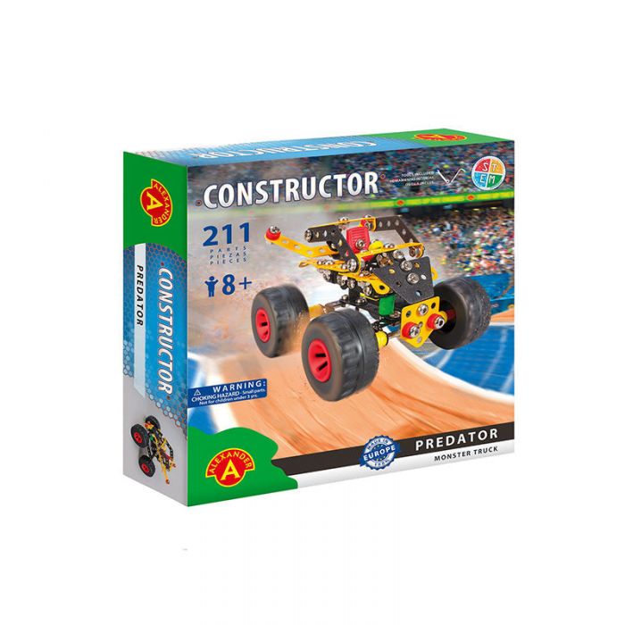 Set constructie 211 piese metalice Constructor Monster Truck, Alexander KDGAXCONS-2180