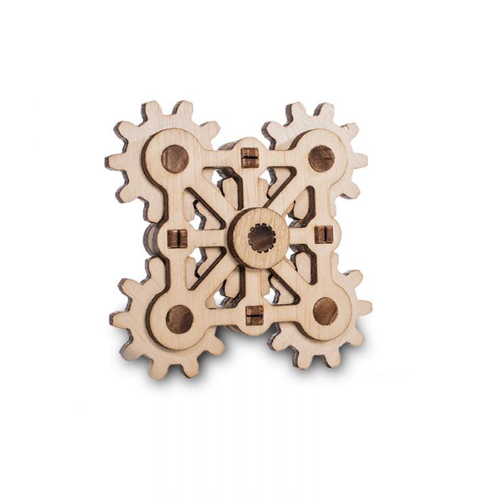 Set constructie mini cu mecanism Puzzle 3D TWISTER MINI din lemn 18 piese @ EWA KDGEWA00014