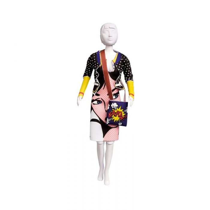 Set de croitorie hainute pentru papusi Couture Lizzy Pop Art, Dress Your Doll KDGPN-0164644