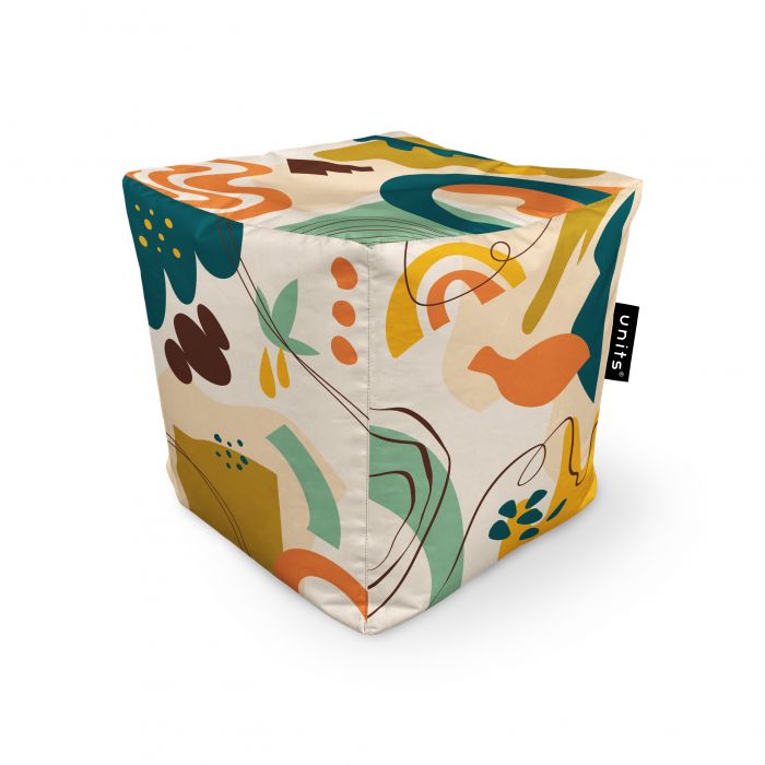Fotoliu Units Puf Bean Bag tip cub, impermeabil, abstract jungle BEANUNB-CU-045-030