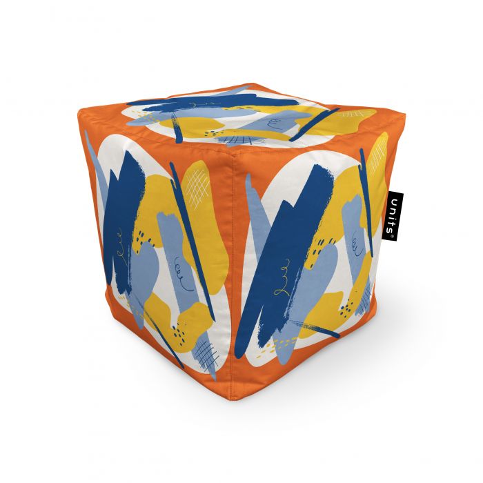 Fotoliu Units Puf Bean Bag tip cub, impermeabil, abstract retro BEANUNB-CU-045-012