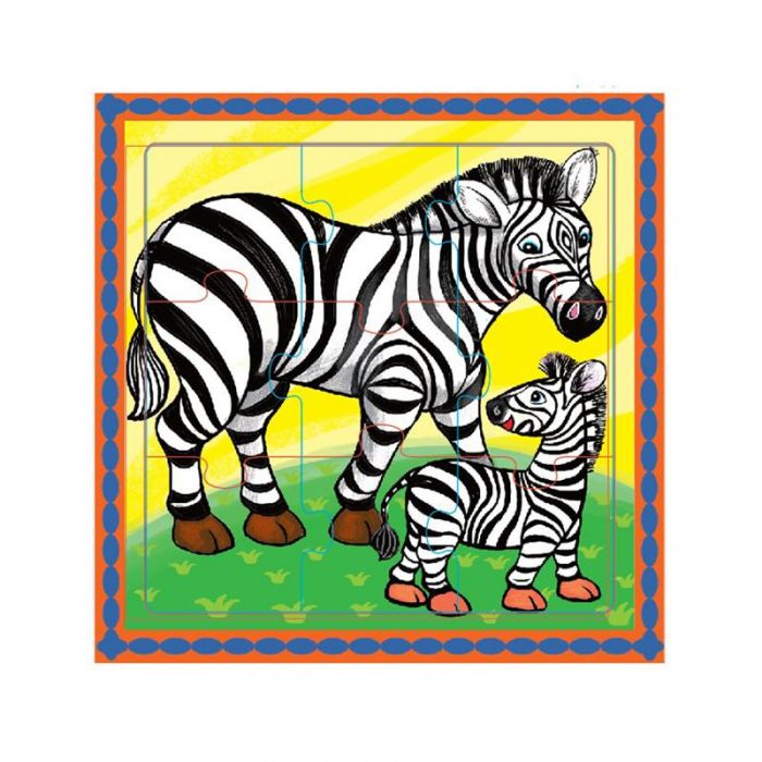 Puzzle educativ zebre, 18m + MAMAMEMO KDGAS85293