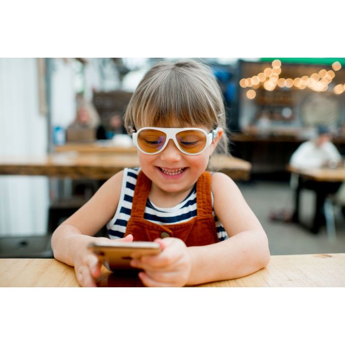 Ochelari pentru copii cu protectie impotriva ecranelor Click & Change ScreenSafe, 2-5 ani, Albi, Mokki JEMmokki_MO8017