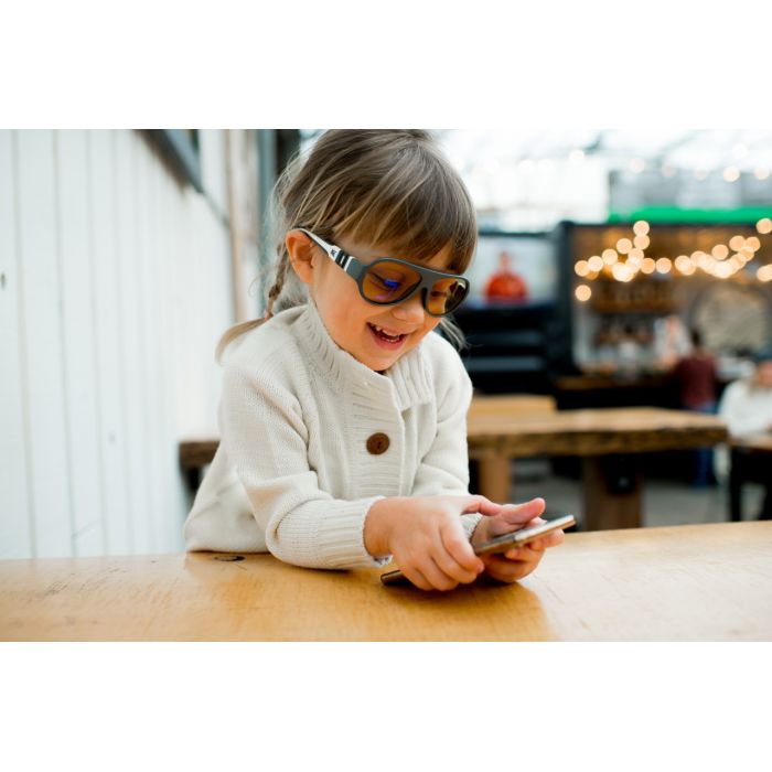 Ochelari pentru copii cu protectie impotriva ecranelor Click & Change ScreenSafe, 2-5 ani, Gri, Mokki JEMmokki_MO8016