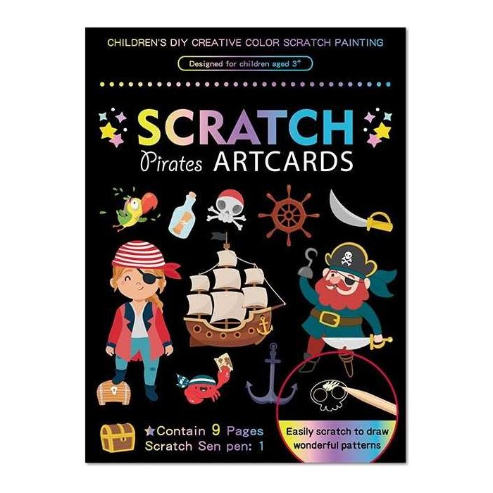 Set 9 planse razuibile Scratch ArtCards Bambinice BN047 BBJBN047_Pirati
