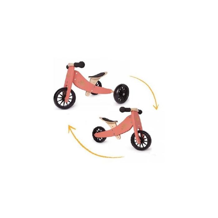 Tricicleta fara pedale transformabila Tiny Tot Coral, +12 luni – Kinderfeets SUP0850007036218-DA
