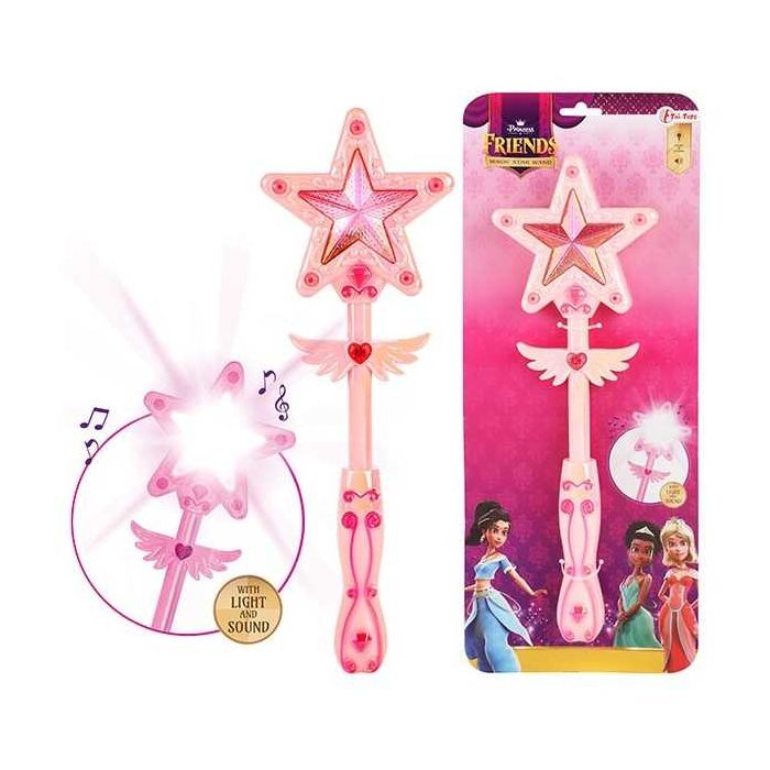 Bagheta magica cu sunete si lumini 30 cm Princess Friends Toi-Toys TT12198A BBJTT12198A_Roz