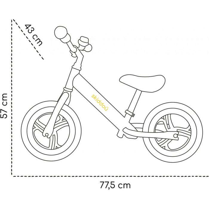 Bicicleta fara pedale Nils, Skiddou, Galben JEMsk_2030013