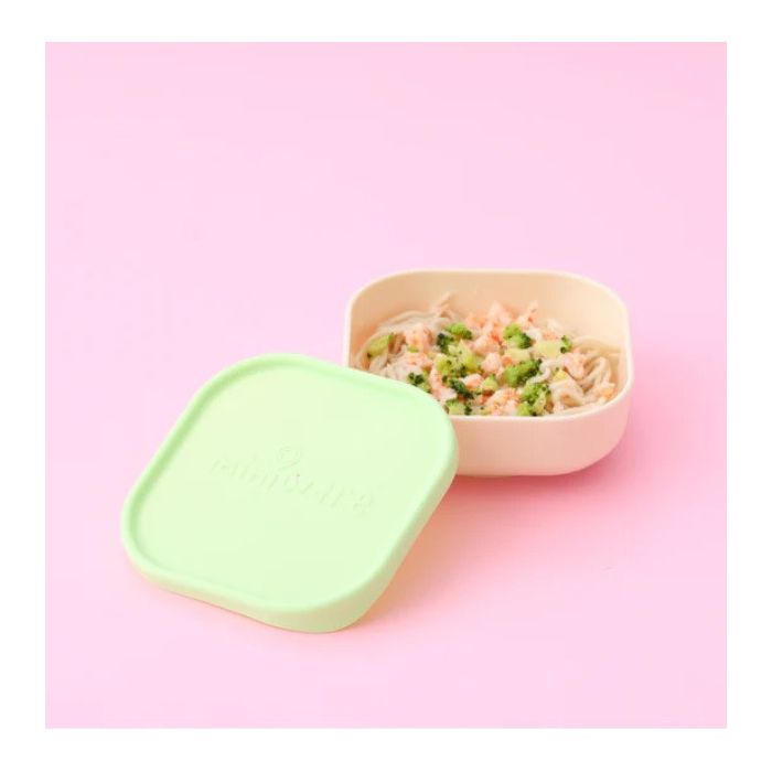 Set 3 boluri pentru hrana bebelusi Miniware Snack Bowl, 100% din materiale naturale biodegradabile, Aqua+Grey+Keylime JEMmw_MWSB3AGK