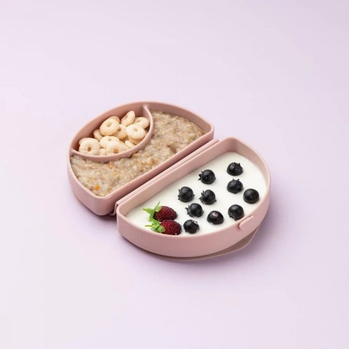 Set diversificare hrana bebelusi Miniware Sili Mini GO, 100% din materiale naturale biodegradabile, 3 piese, Pink Antioxidant JEMmw_SMG7PA