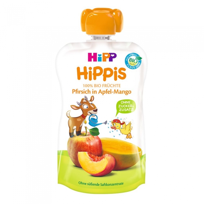 Piure HiPP Hippis mar, mango, piersica 100g ERFMAR-H2621