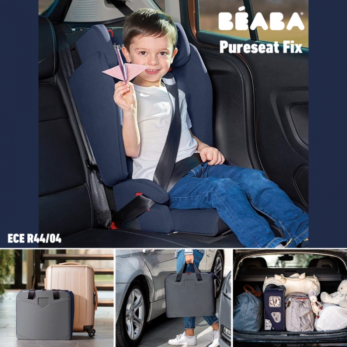 Scaun auto pliabil Beaba Pureseat Fix Isofix Navy Blue ERFB990003