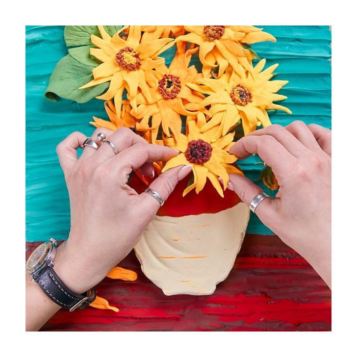 Set pictura 3D cu argila usoara, 30*40cm - Sunflowers KRTOK10008