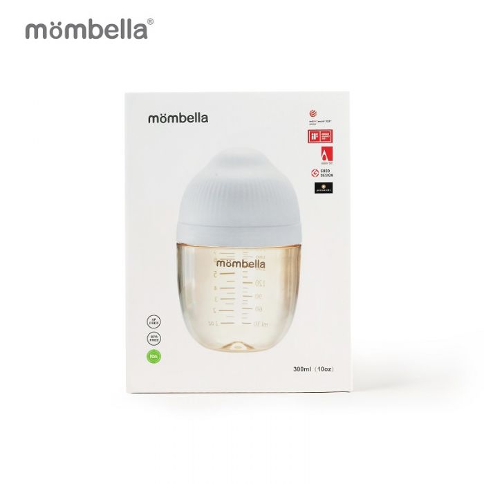 Biberon Anticolici Mombella Breast-Like, 300ml, Tetina 360° XL Flux Consistent, PPSU, Ivory KRT8164