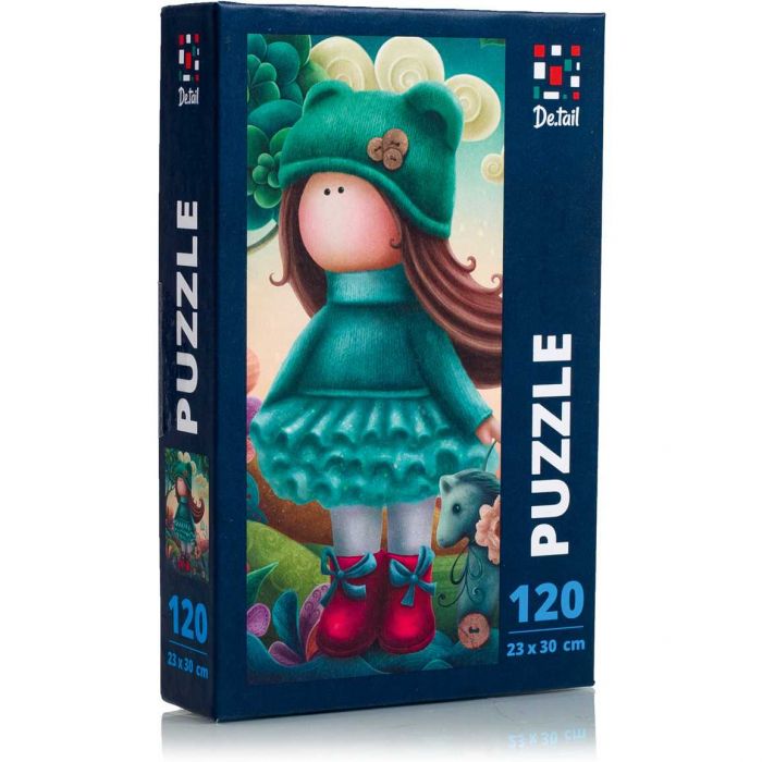 Puzzle Little doll with a horse, 23x30 cm, 120 piese De.tail DT100-03 BBJDT100-03_Initiala