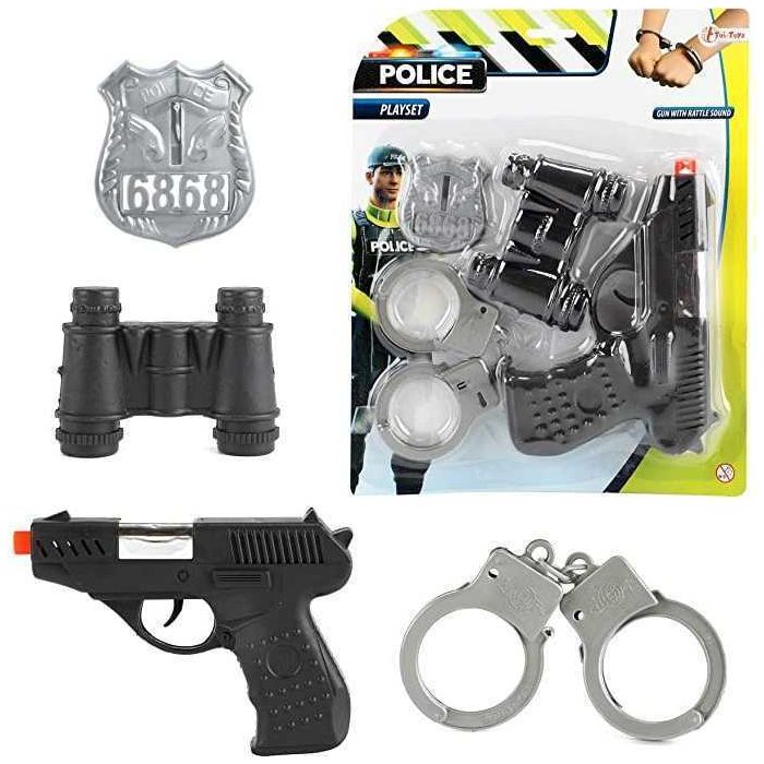 Set politie SWAT 4 piese cu pistol si catuse Toi-Toys TT14150A BBJTT14150A_Initiala