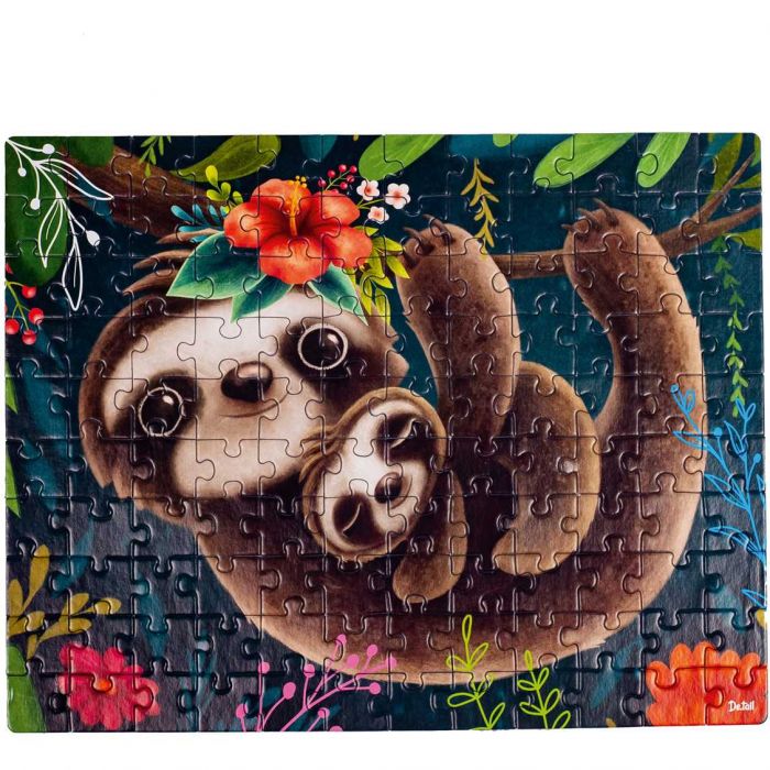 Puzzle Cute sloth, 23x30 cm, 120 piese De.tail DT100-06 BBJDT100-06_Initiala