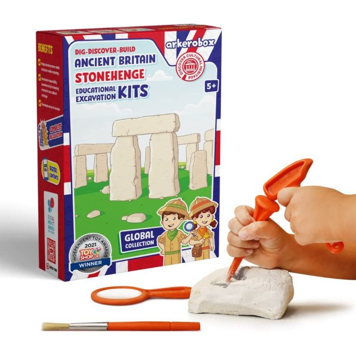Arkerobox - Set arheologic educational si puzzle 3D, Marea Britanie antica, Stonehenge JEMARK2223