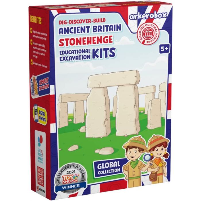 Arkerobox - Set arheologic educational si puzzle 3D, Marea Britanie antica, Stonehenge JEMARK2223