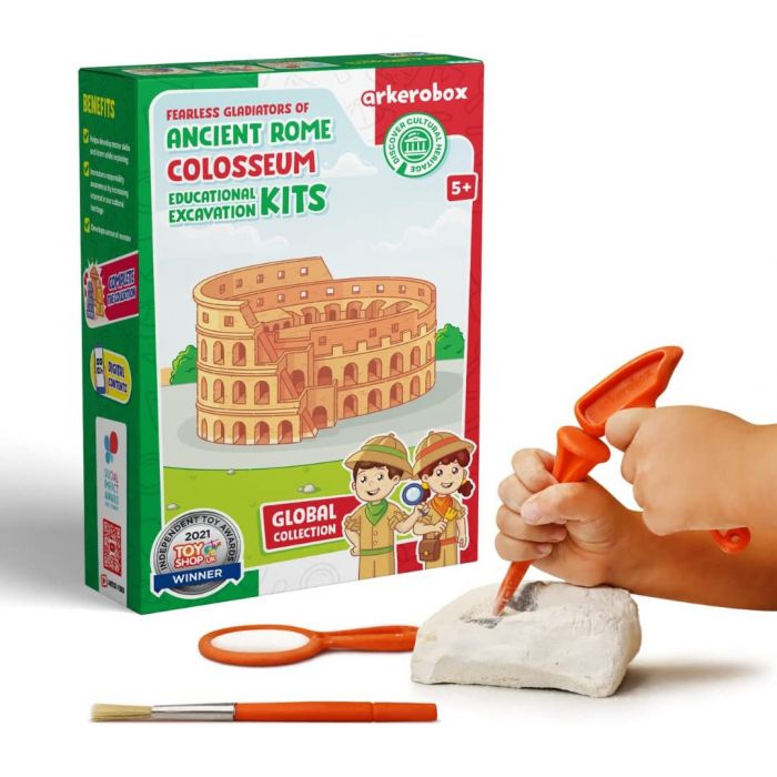 Arkerobox - Set arheologic educational si puzzle 3D, Roma antica, Colosseum JEMARK2247