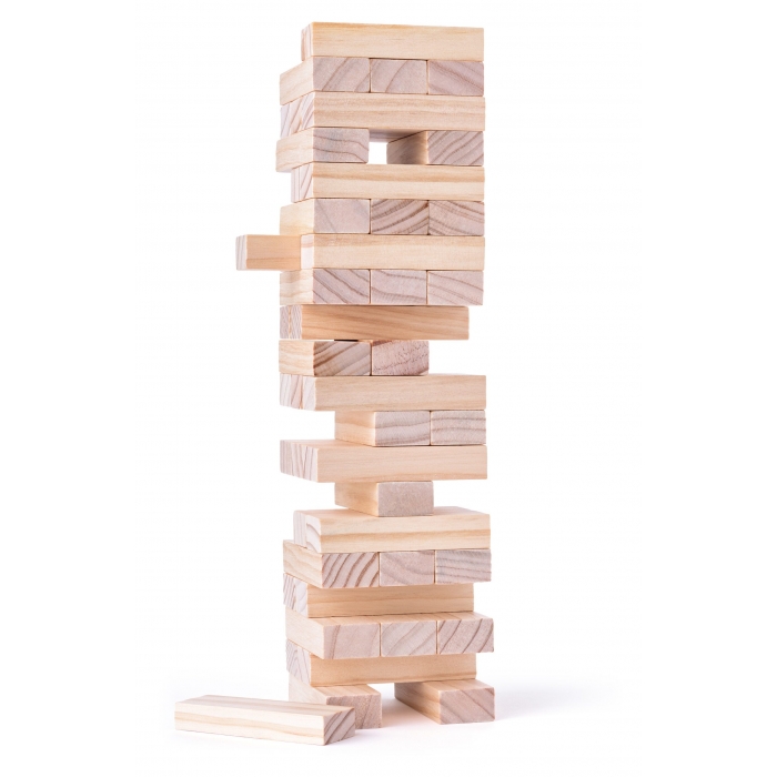 Jucarie din lemn - Turnul Tonny cu piese natur (48 piese) TSG10100
