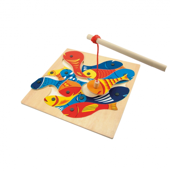 Puzzle din lemn - Joc magnetic de pescuit TSG90014