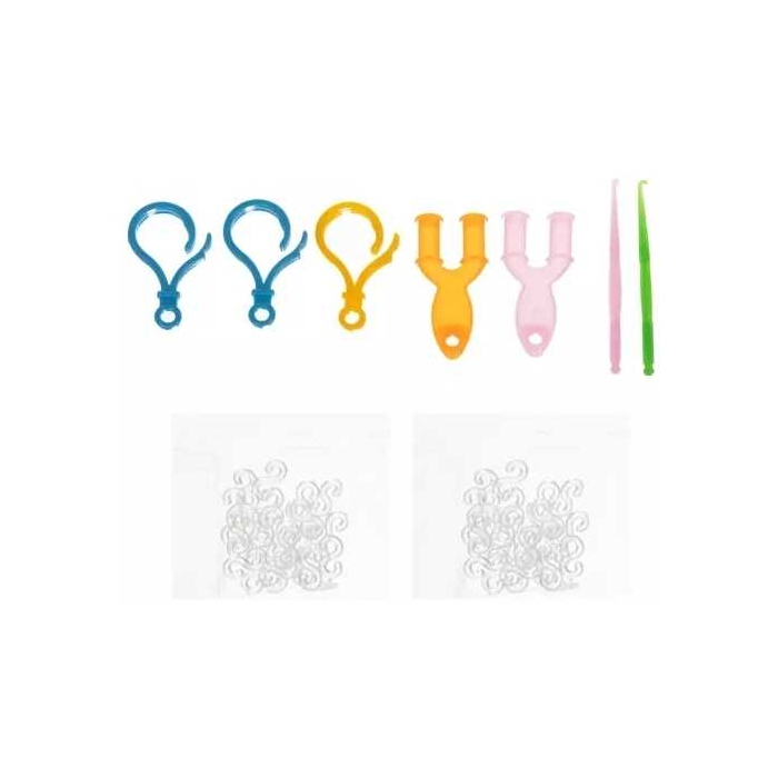 Set creativ elastice loom colorate cu organizator si accesorii, 1500 piese Kruzzel MY18061 BBJMY18061_Initiala