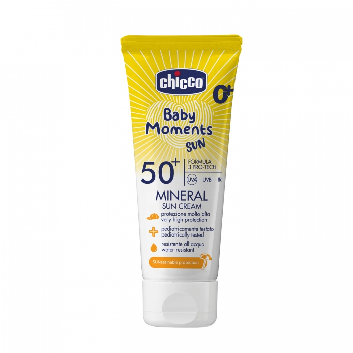 Crema protectie solara Chicco Baby Moments SPF 50+, 75ml, 0luni+ CHC11259-9