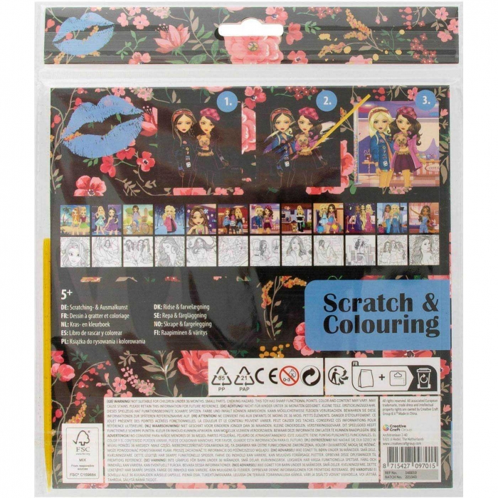Carte razuibila Besties Scratch 20 x 20 cm Grafix GR140010 BBJGR140010_Initiala