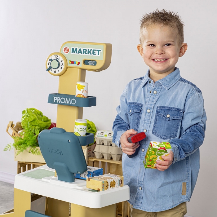 Magazin pentru copii Smoby Market cu 34 accesorii HUBS7600350238