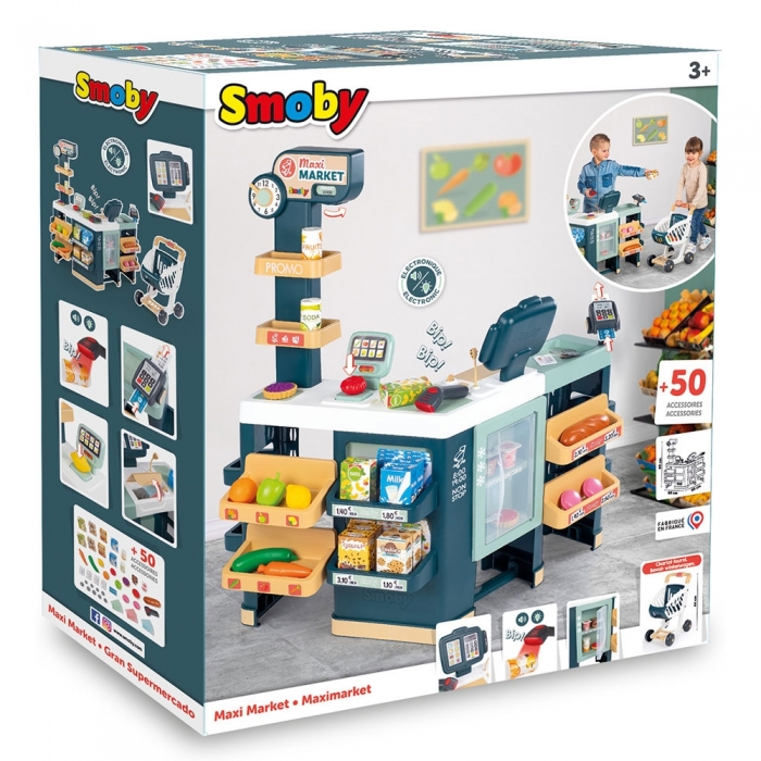 Magazin pentru copii Smoby Maxi Market cu 50 accesorii HUBS7600350242