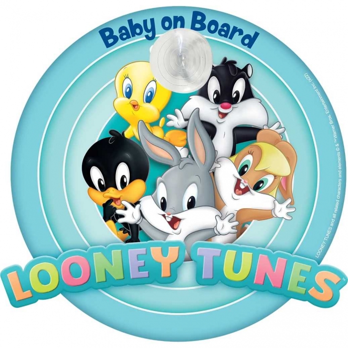 Semn de avertizare Baby on Board Looney Tunes TataWay CZ11069 BBJCZ11069_Albastru