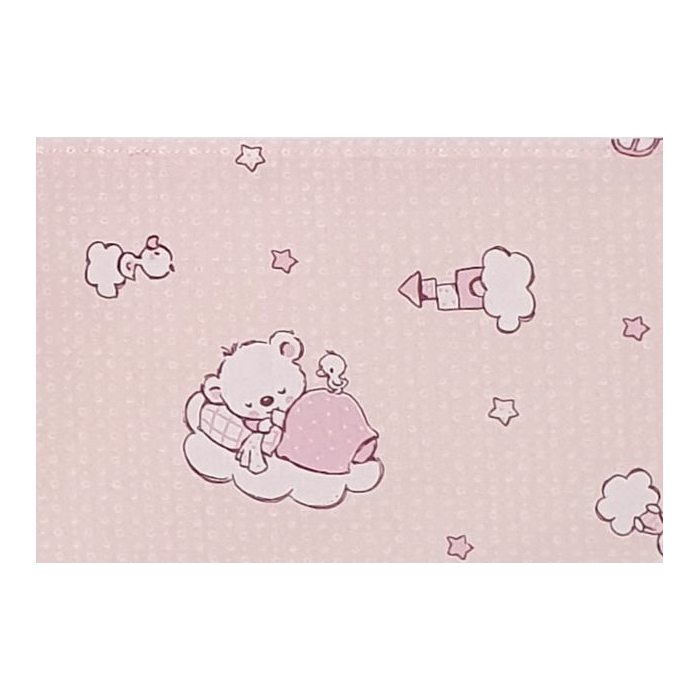 Sac de dormit copii, Ursuletul Martinica roz, din bumbac, 110 cm, 0.5 tog - Vara KDEV11005UMR