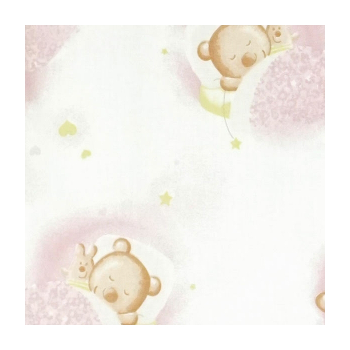 Sac de dormit copii, Pink Bear's Dream, din bumbac, 110 cm, 0.5 tog - Vara KDEV11005PBD