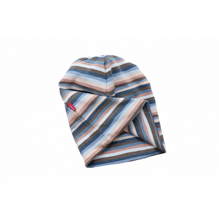 Caciula Blue Stripes, in strat dublu, 35-39 cm KDECD36BLSTR