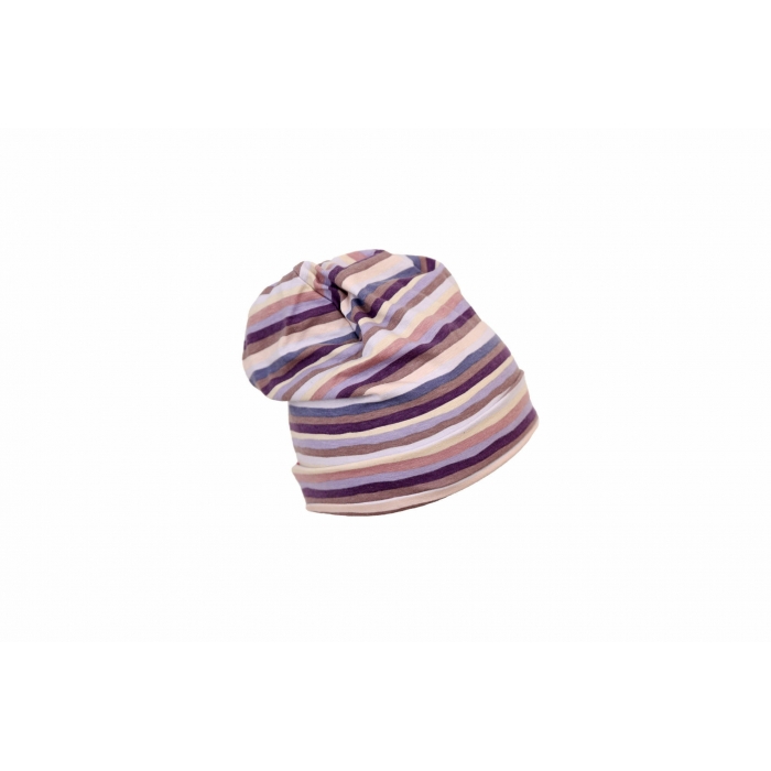 Caciula Violet Stripes, cu bordura, in strat dublu, 46-48 cm KDECDB1836VSTR