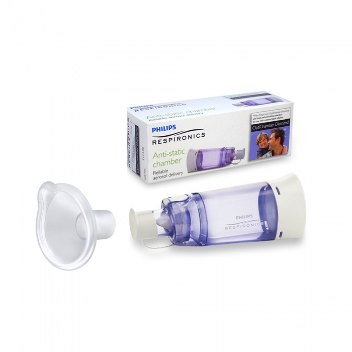 Set Camera de inhalare 0 - 18 luni Philips Respironics Optichamber Diamond, cu masca S compatibila BITsetoptichamberS