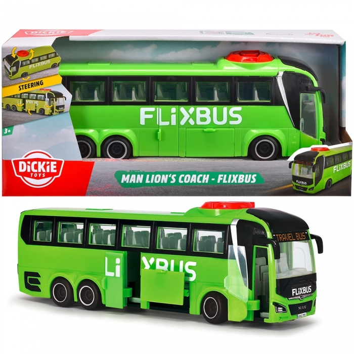 Autobuz Dickie Toys MAN Lion's Coach 26,5 cm Flixbus verde HUBS203744015