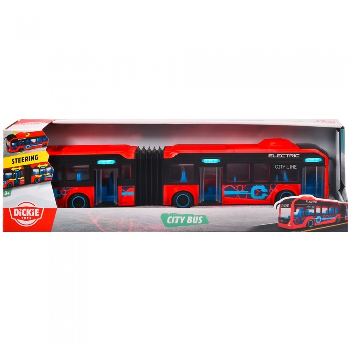 Autobuz Dickie Toys Volvo City Bus 40 cm rosu HUBS203747015