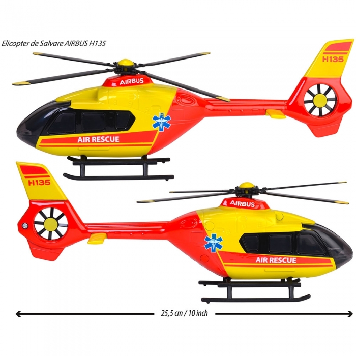 Elicopter de salvare Majorette Airbus H135 cu lumini si sunete HUBS213713002