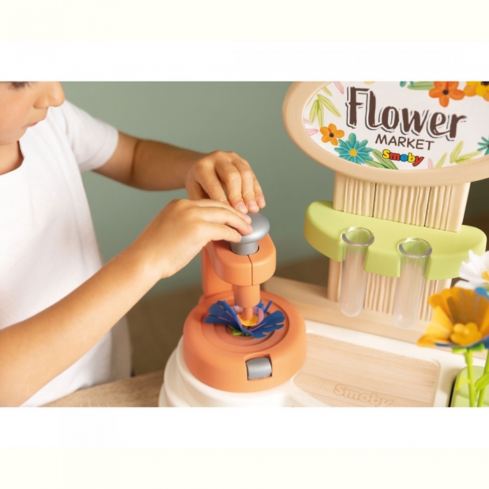 Florarie pentru copii Smoby Flower Market cu accesorii HUBS7600350407