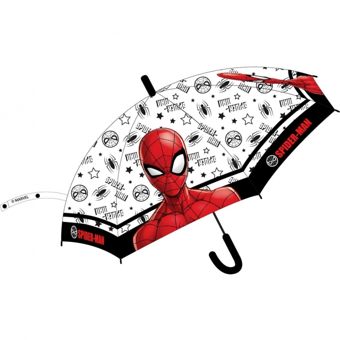 Umbrela copii POE transparenta semiautomata Spider-Man, diametru 74 cm EPLUSM EPMSPS52501384 BBJEPMSPS52501384_Initiala