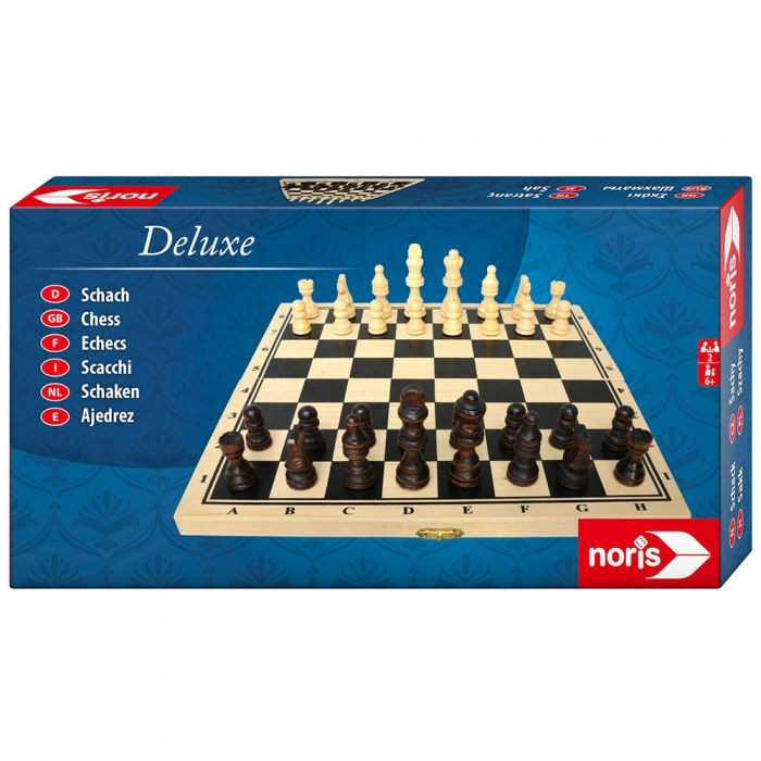 Joc Noris Deluxe Wooden Chess HUBS606108014