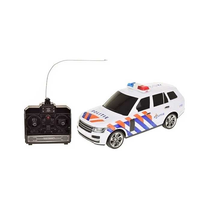 Masina de Politie cu Telecomanda, Sunete si Lumini Toi-Toys TT14071A BBJTT14071A_Alb