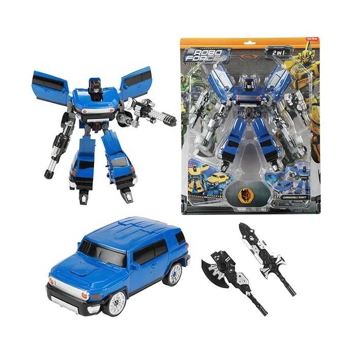 Robot Transformabil in Masina SUV Roboforces 20 cm Toi-Toys TT30087Z BBJTT30087Z_Albastru
