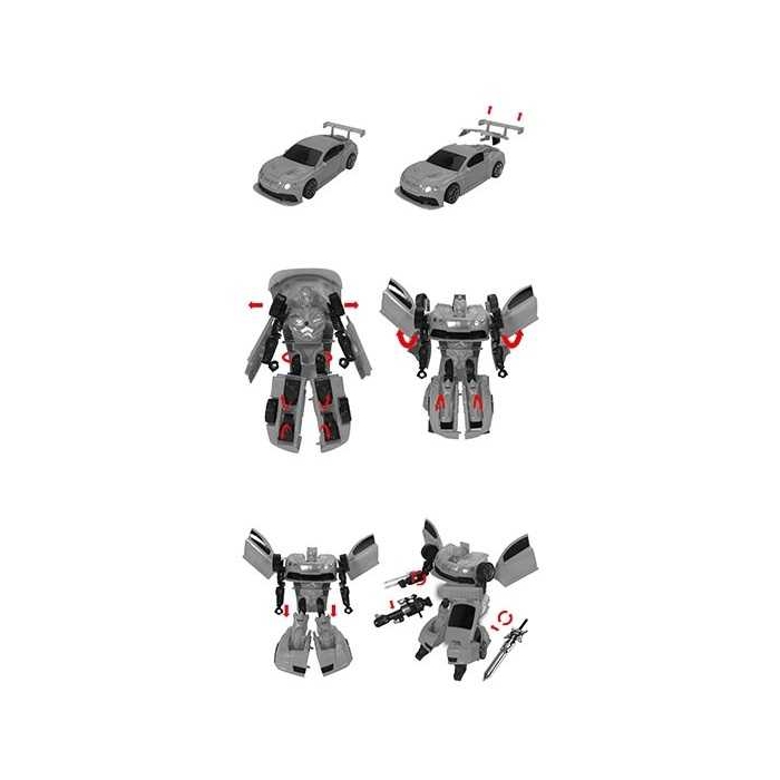Robot Transformabil in Masina Sport Roboforces 26 cm Toi-Toys TT30090Z BBJTT30090Z_Portocaliu