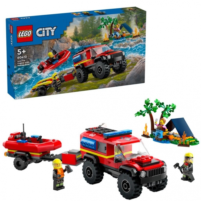 LEGO CITY CAMION 4X4 SI BARCA DE POMPIERI 60412 VIVLEGO60412