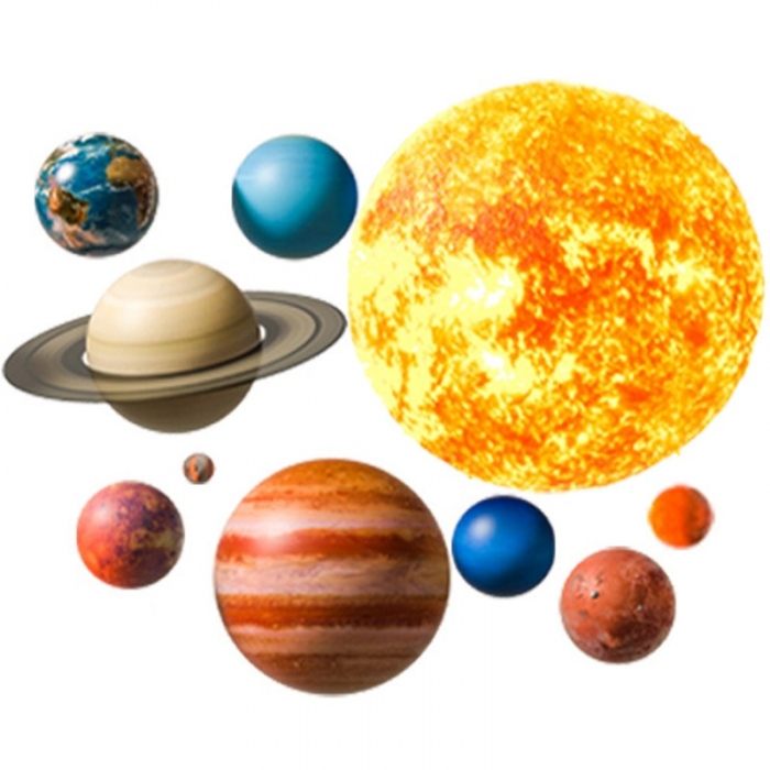 Sticker Decorativ Pentru Copii, Autoadeziv, Planete, Sistem Solar, 91x72 cm EKDWS63039