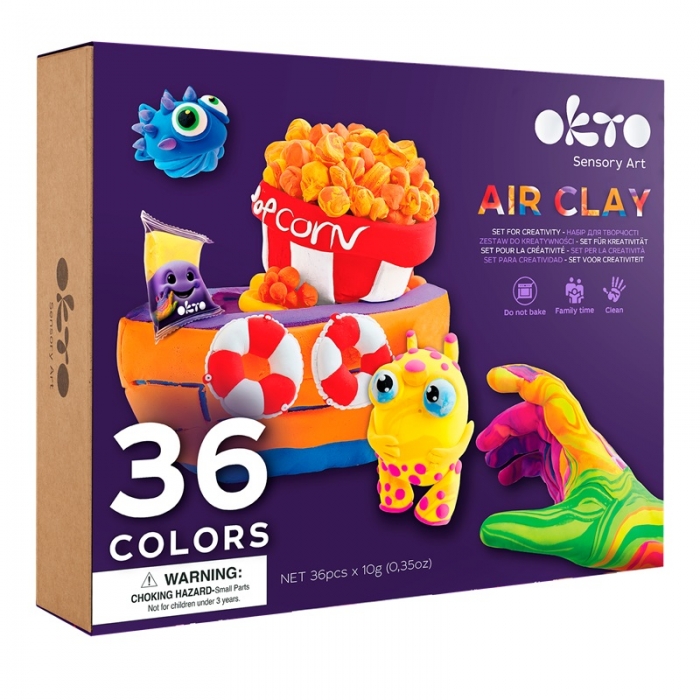 Set de Creatie Air Clay, Okto, 36 culori KRTOK70149